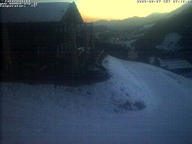 Webcam mit dem Standort: Kleinwalsertal: Sonna Alp - Zafernalift