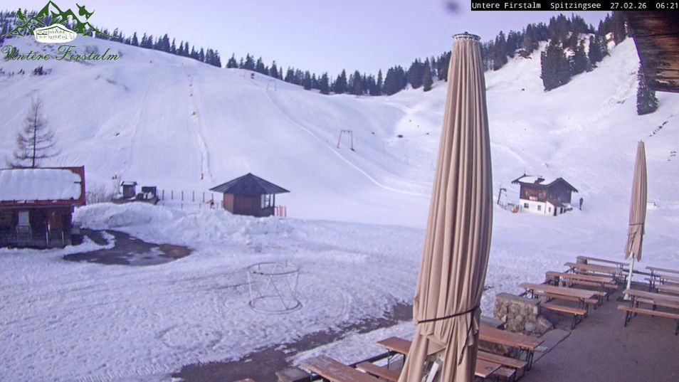 Webcam mit dem Standort: Spitzingsee: Untere Firstalm am Nordhanglift