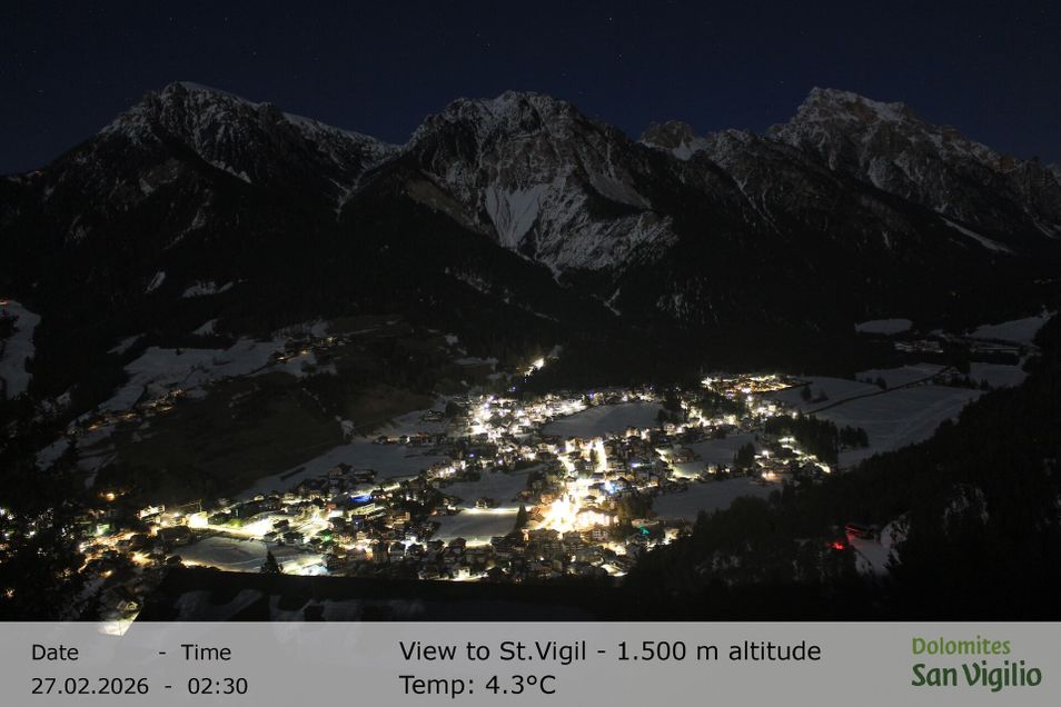 Webcam mit dem Standort: St. Vigil in Enneberg im Südtiroler Pustertal