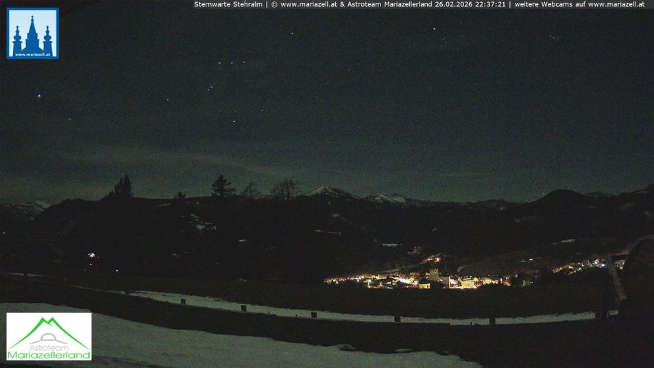 Webcam mit dem Standort: Sternwarte auf der Stehralm - Mariazell