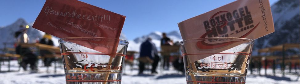 Enjoying a place in the sun at the Rotkogelhütte.