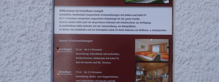General information about your stay at Appartements Leutgeb
